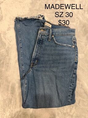 Madewell High-Rise Straight Jeans in Medium Blue Wash